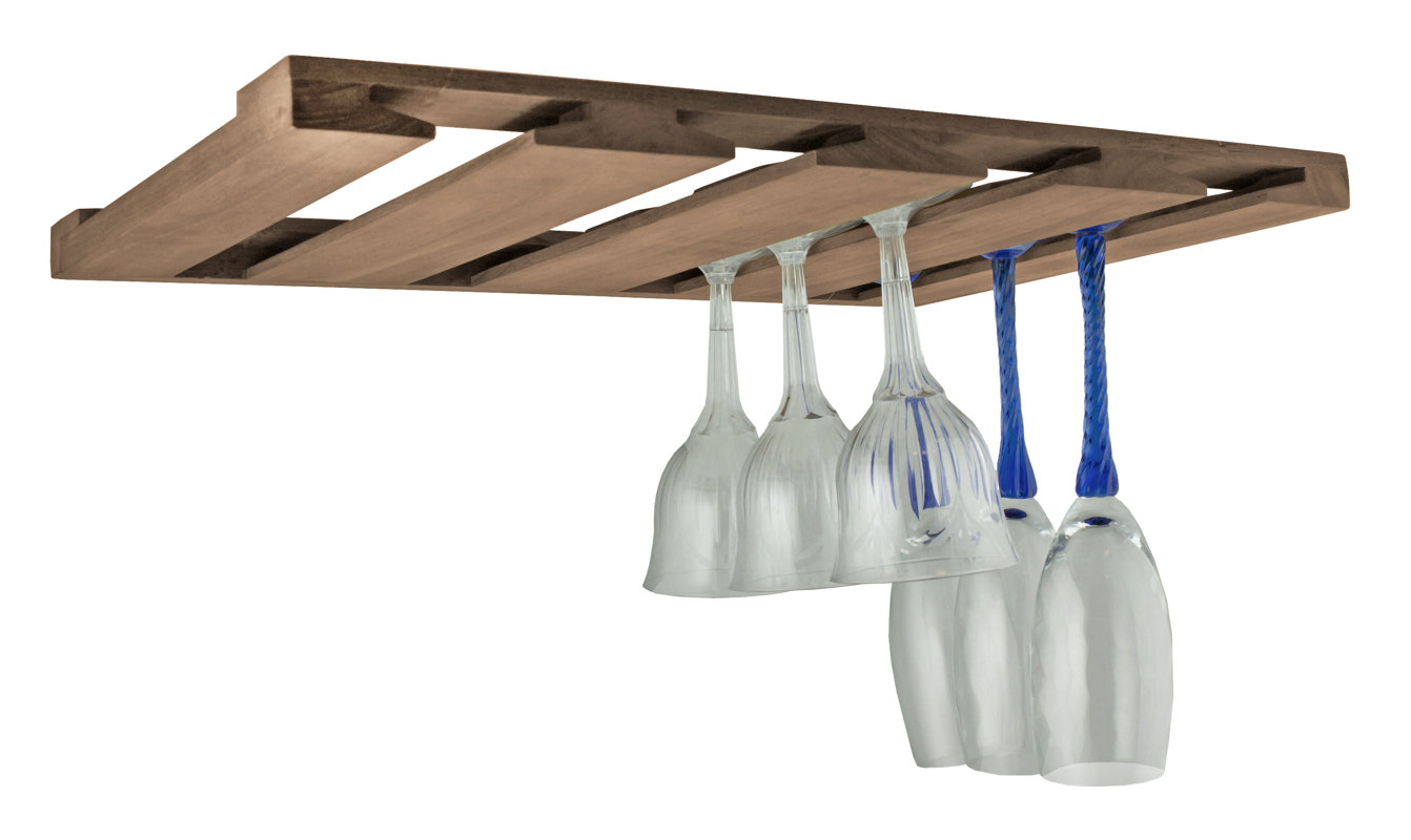 SeaTeak Overhead Hanging Wine Glass Rack & Reviews Wayfair